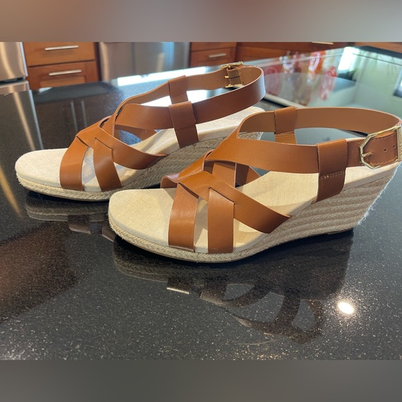 New Cole Haan Crystal Wedge Sandals - Picture 2 of 7